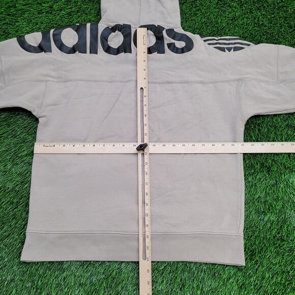 ADIDAS Trefoil Hoodie Womens Small 21x24 Baggy Back-Print - Picture 4 of 16